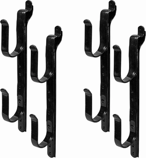 Killer's Instinct Outdoors 4 Pack Truck Gun Rack Fishing Rod Holder for Truck Black Metal Truck Bow Rack 18500 Gun Bow & Tool Rack for Autos & Trucks Adjustable 9 inches to 14 inches
