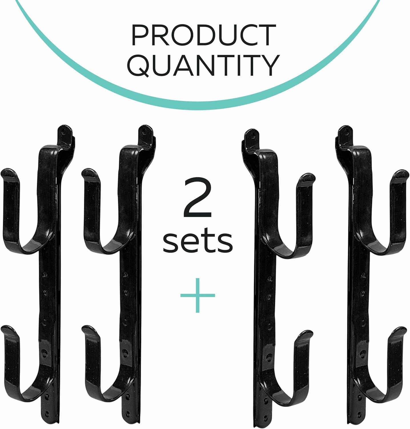 Killer's Instinct Outdoors 4 Pack Truck Gun Rack Fishing Rod Holder for Truck Black Metal Truck Bow Rack 18500 Gun Bow & Tool Rack for Autos & Trucks Adjustable 9 inches to 14 inches