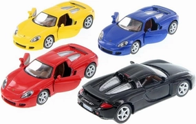 KiNSMART - Porsche Carrera GT 4set 5" 1:36 Scale Die Cast Metal Model Toy Super Sports Car