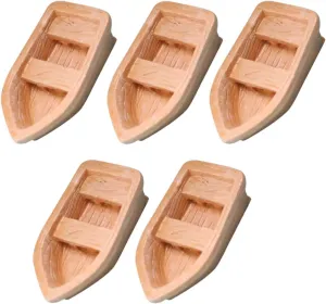 Kisangel 3sets 5pcs Mini Dollhouse Boat Model Charming Craft for Micro Landscape Decorations Unique Friends Family and Collectors for Fairy Garden Scenes 5pcs*3
