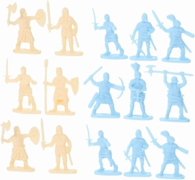 Kisangel 200pcs Miniature Medieval Figures Realistic Plastic Knights for Role-Playing and Sand Table Games Models Mix for and Collectibles