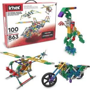 K'NEX - 100 Model Building Set ‚ 863 Pieces, STEM Building, Kid Construction Set‚ Ages 7 