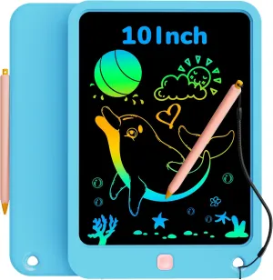 KOKODI LCD Writing Tablet for Kids, 10 Inch Colorful Drawing Tablet, Educational Learning Kids Toys for Age 3-12 Years Old, Toddler Doodle Board, Blue
