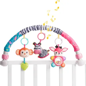 Koty Baby Stroller Arch Toy - Car Seat Toys for Babies 0-6 Months,Activity Arch Toy with Play Accessories, Sensory Travel Crib Bouncer Bassinet Toys for Toddler Boy Girl 0 3 6 9 12 24 Months