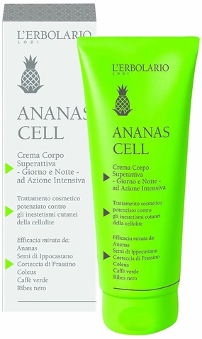 L'ERBOLARIO Crema corpo ANANAS CELL cellulite ulite superattiva giorno e notte intensiva