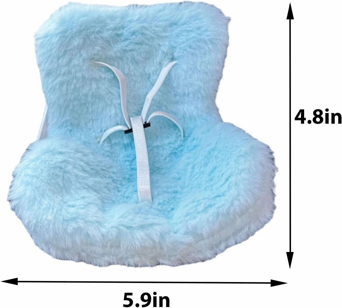 La-bubu Car Seat with Soft Furry Cushion for 10-17cm Dolls, La-bubu Accessories, Car Air Vent Decor, Includes Seat Leg for Desktop Display