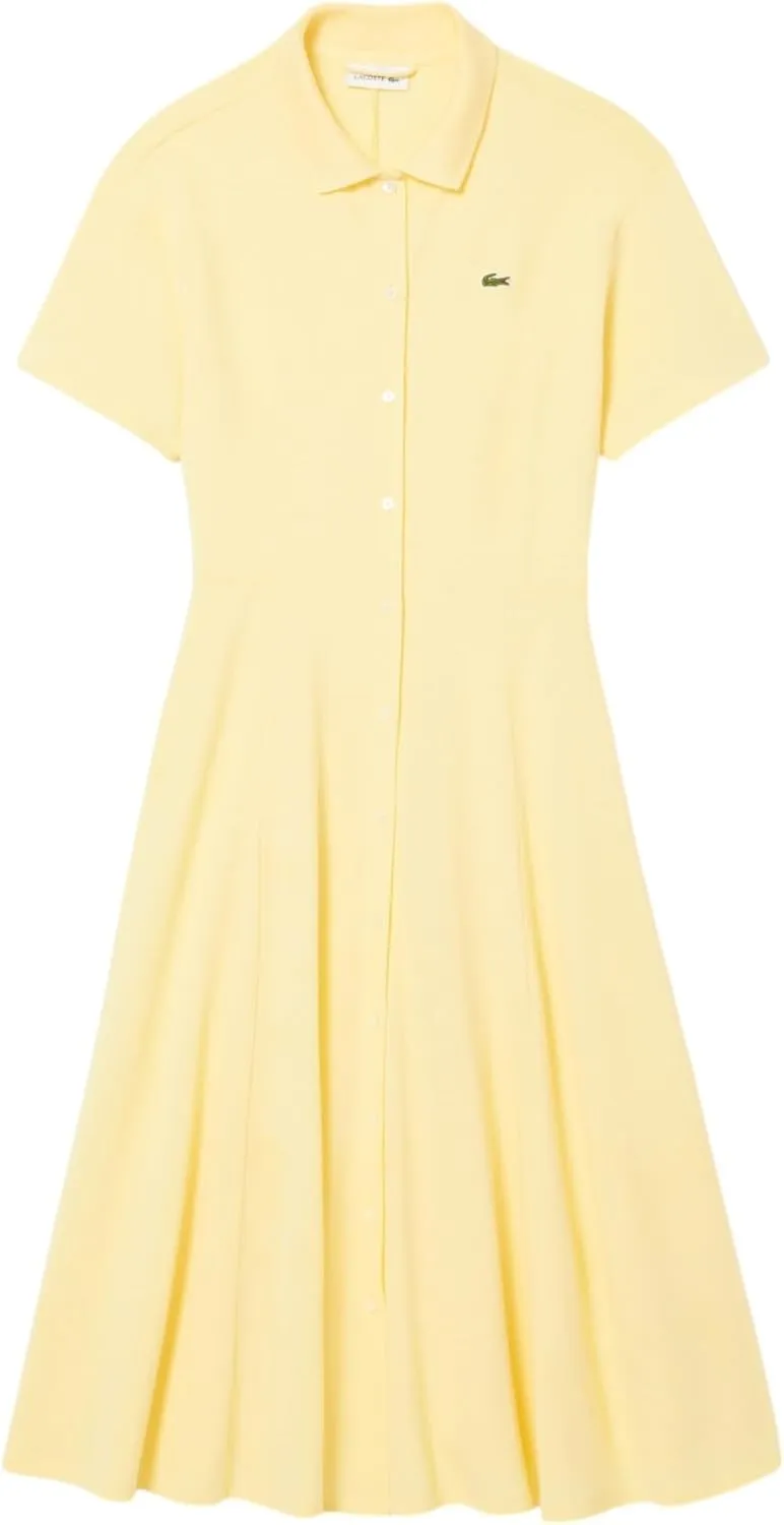 Lacoste Women's Flared Mini Pique Polo Dress