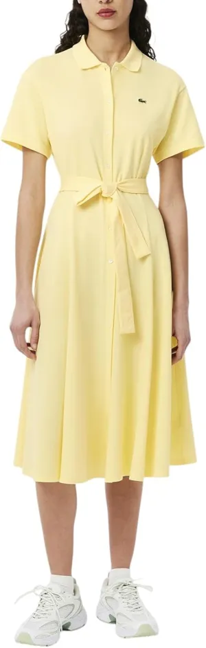 Lacoste Women's Flared Mini Pique Polo Dress