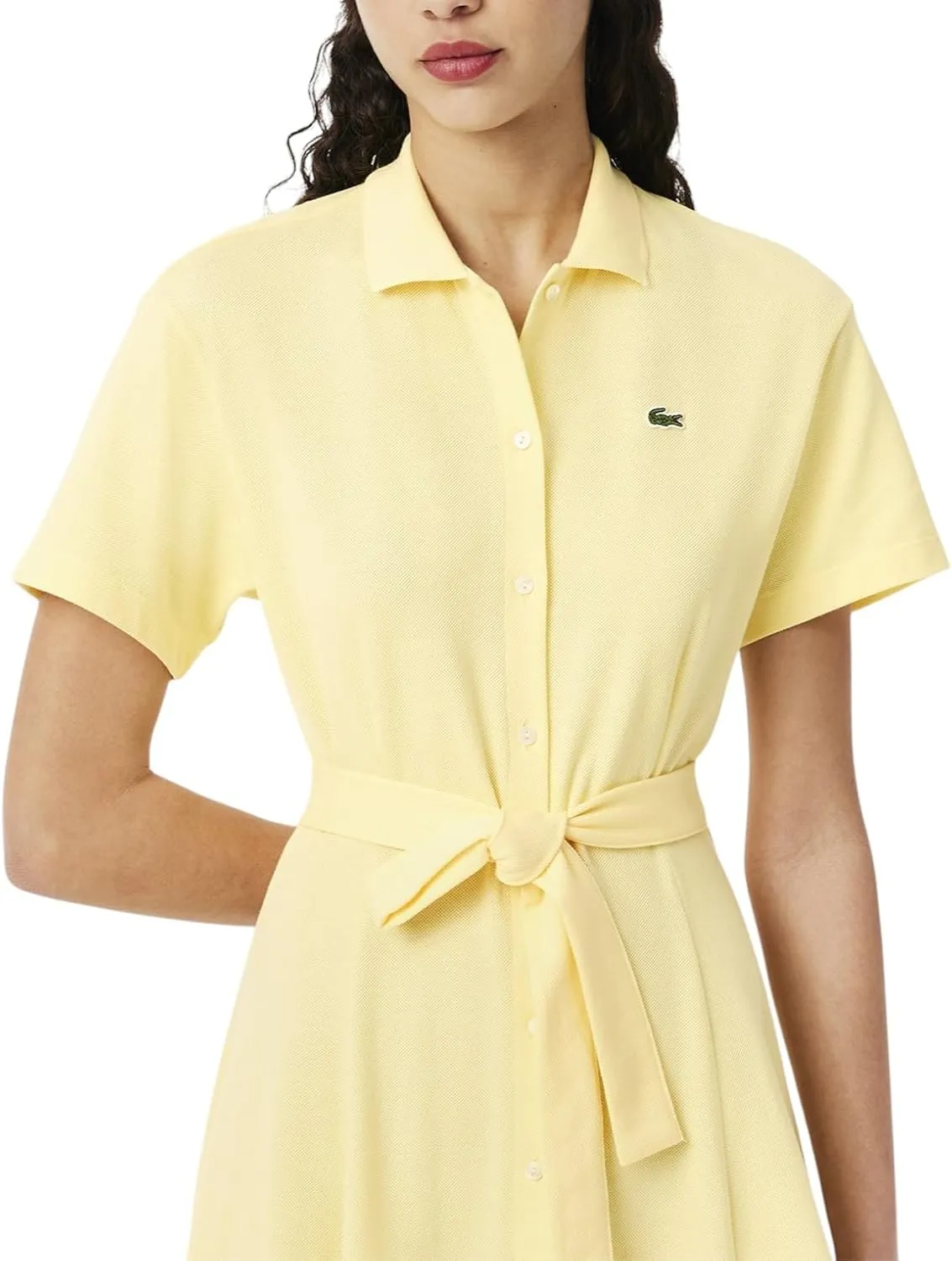 Lacoste Women's Flared Mini Pique Polo Dress