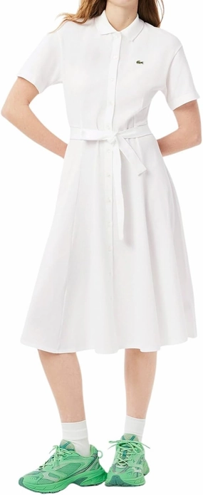 Lacoste Women's Flared Mini Pique Polo Dress