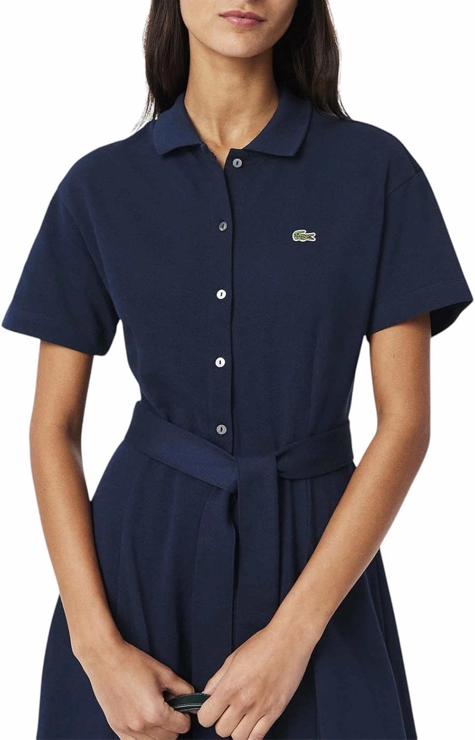 Lacoste Women's Flared Mini Pique Polo Dress