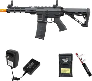 Lancer Tactical Gen 4 Nebula II ETU Predator 8" CQB Battery Pack Full Steel Airsoft Gun (Battery & Charger Inclueded)