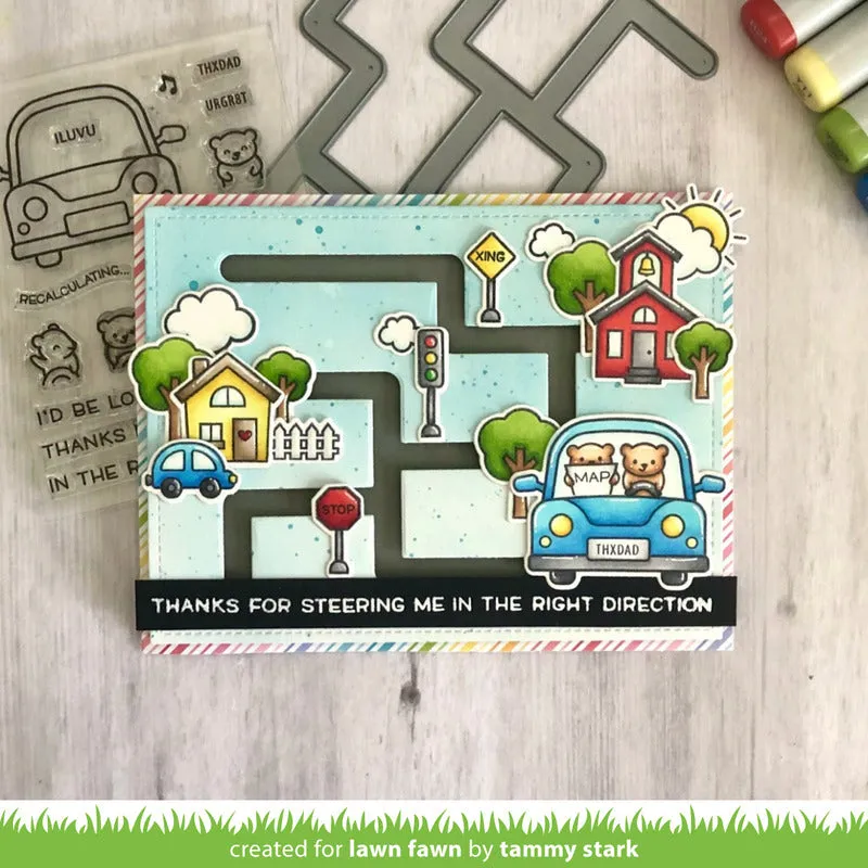 Lawn Fawn, Lawn Cuts Custom Craft Die, Slide-On Over Maze