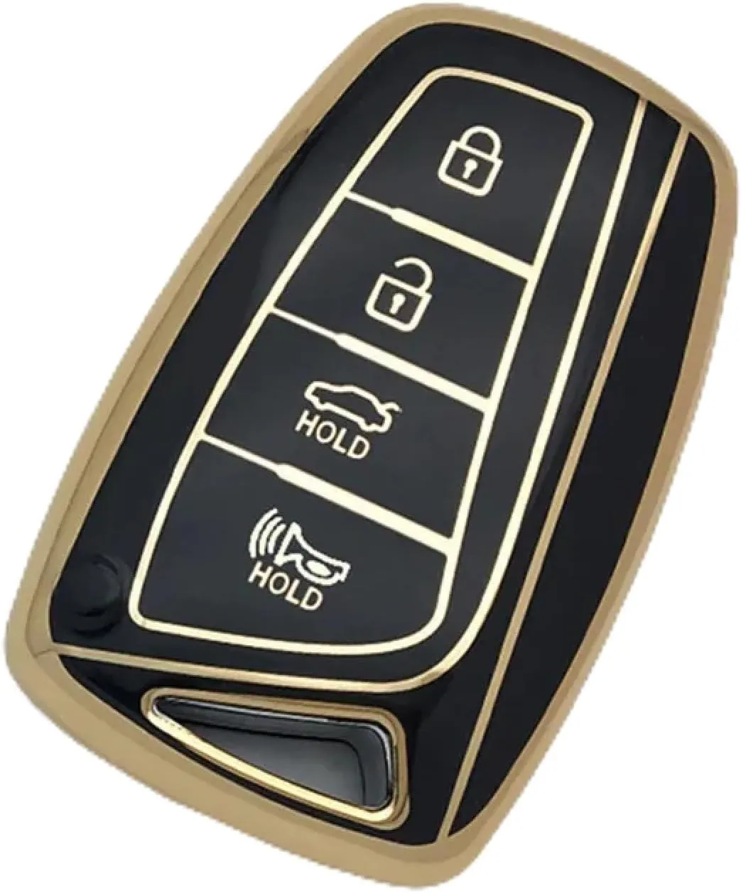 LeaHY for Hyundai Grandeur HG Sedan Genesis G80 Santa Fe 3DM Grand Santafe 2018 IX45 EQUUS Azera Remote Key Case Cover Holder 3buttonblack