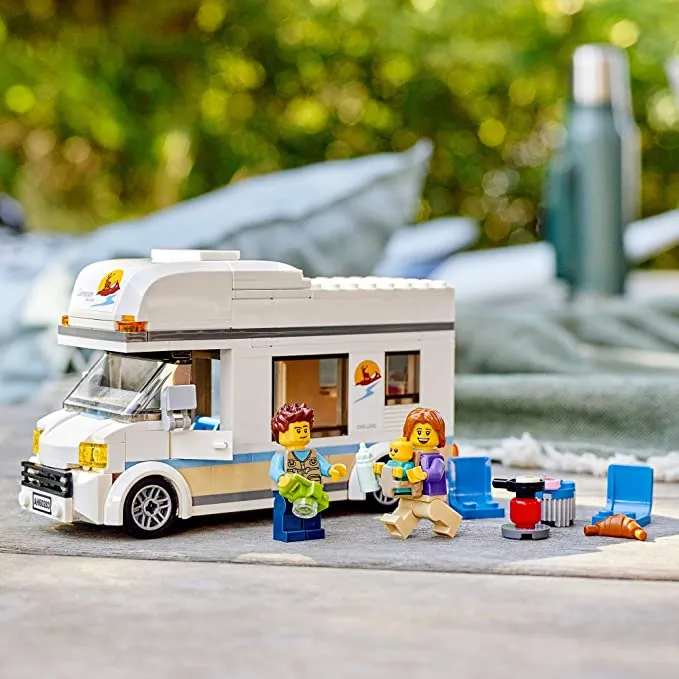 Lego City Holiday Camper Van Building Kit; Cool Vacation Toy for Kids (190 Pieces)
