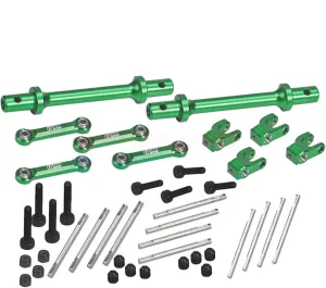 Levigo Aluminum RC Front Rear Anti-roll Bar Set Compatible with LOSI 1/18 Mini LMT 4X4 Brushed Monster Truck RTR-LOS01026, RC Upgrade Parts Anti-Sway Bar Kits, Green