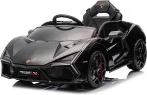 Licensed Lamborghini Revuelto Ride On Car for Kids, 12V Battery Powered Electric Vehicle, Remote Control Sports Car Toy with Music, Bluetooth, USB, Headlight, Black
