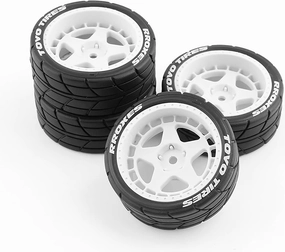 LICHIFIT 4pcs/1set Drift Wheel Hub Tire RC Tyres for HPI for KYOSHO for Tamiya 1:10WRC TT02 XV01 RC Car Modification Upgrade Parts