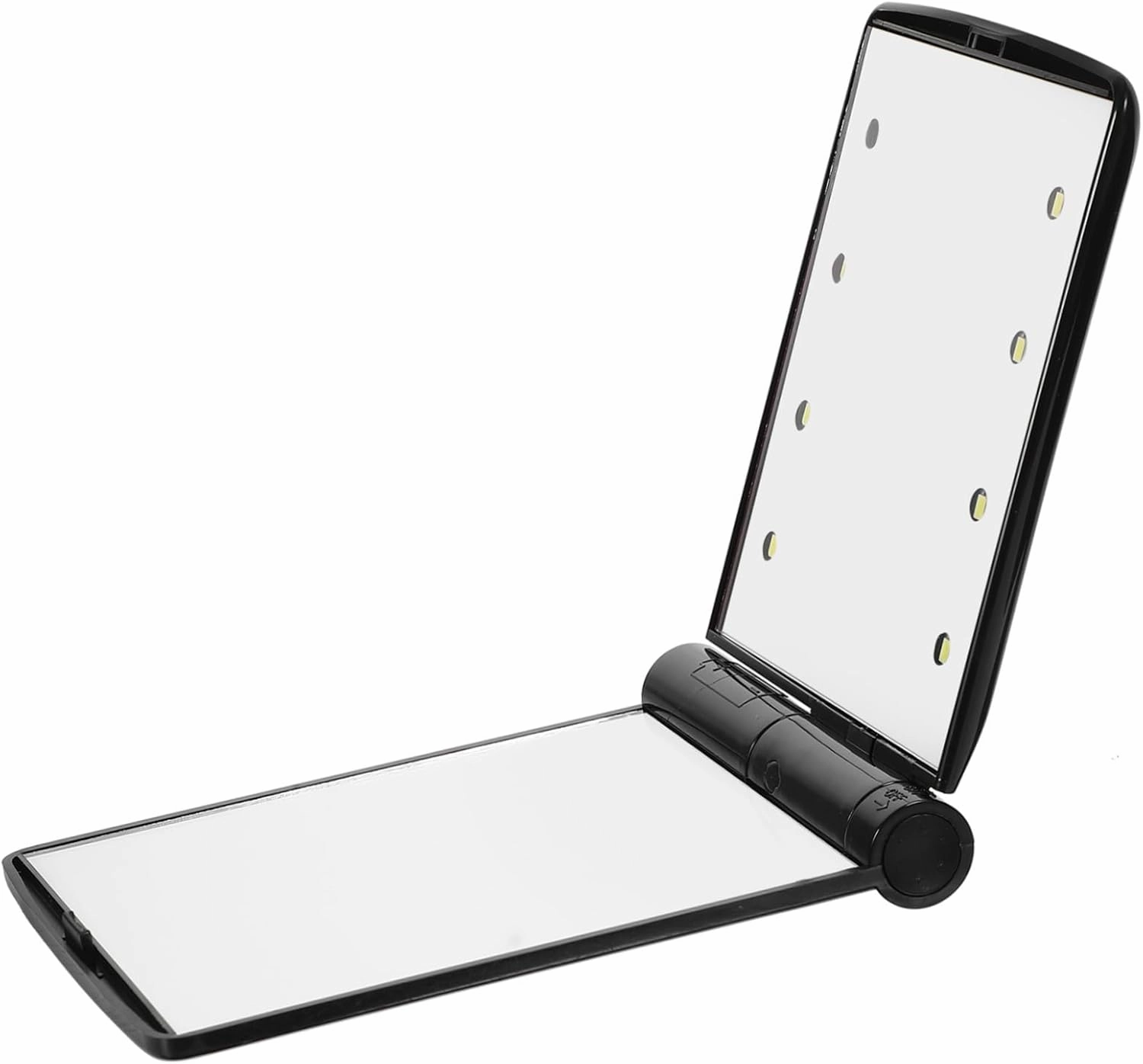 LIFKOME Led Makeup Mirror Folding Pocket-Size Two-Sided for Travel Daily Use Black