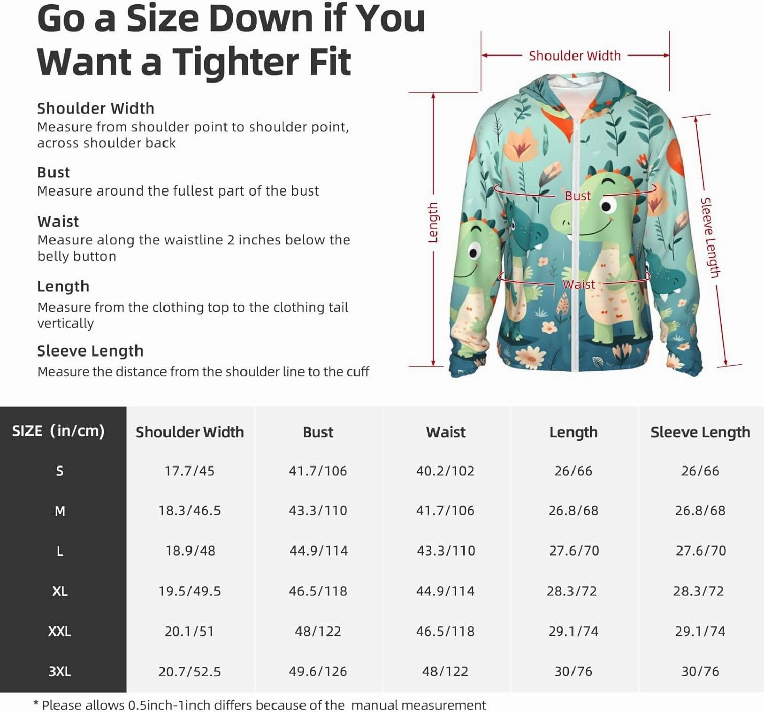 Lightweight UV Protection Sun Jacket, Lovely Little Dinosaur Baby Print Sportswear Hooded Sunblock Shirt for Outdoor