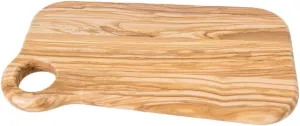 Lipper International Olive Wood Cutting and Serving Board with Rounded Edges for Hors D’oeuvres, Cheeses, Meats or Snacks, Large, 11.8" x 6.3" x 0.8"