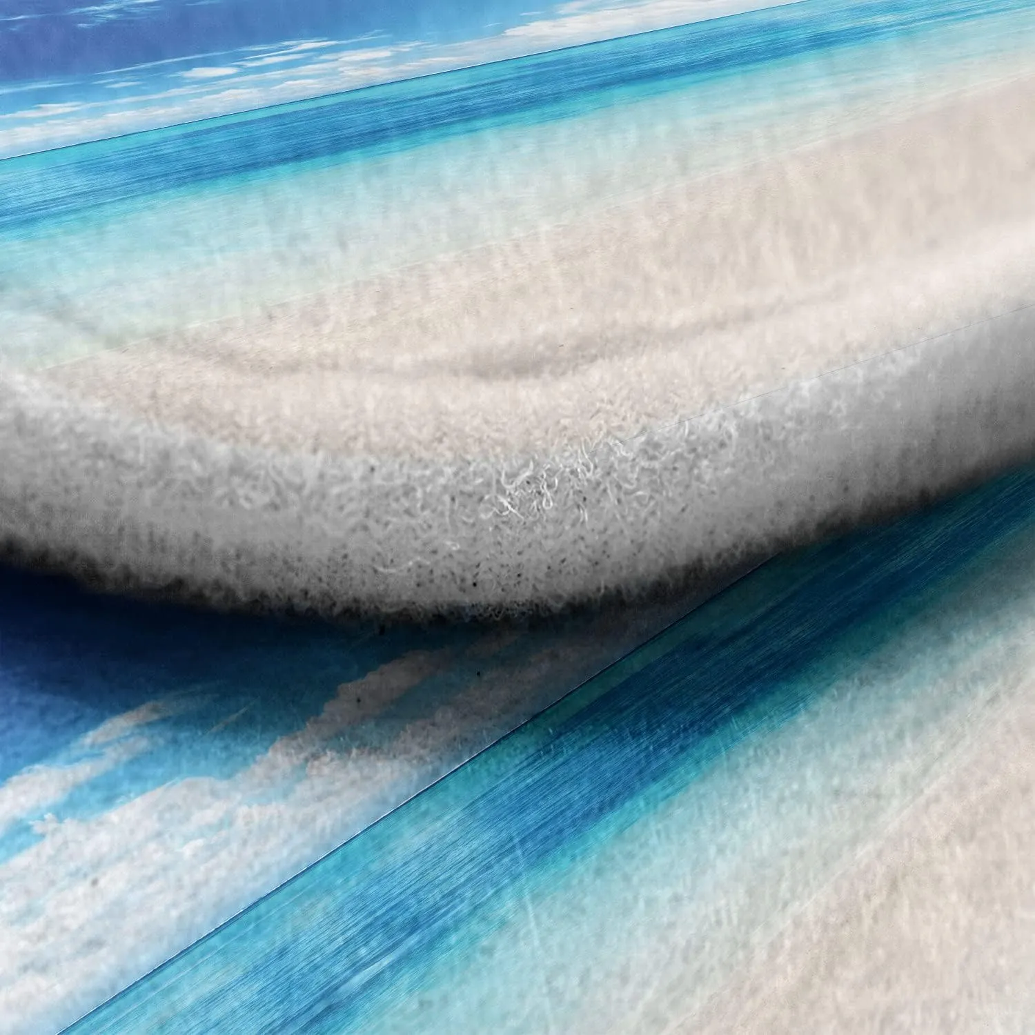 Lunarable Ocean Car Mat Set of 2, Atlantic Dominican Carribean Island View in Summer with Blue Sea and Sky, Front Seat Floor Mat Durable PVC Backing Accesory, 27.5" x 17.9", Blue Aqua and White