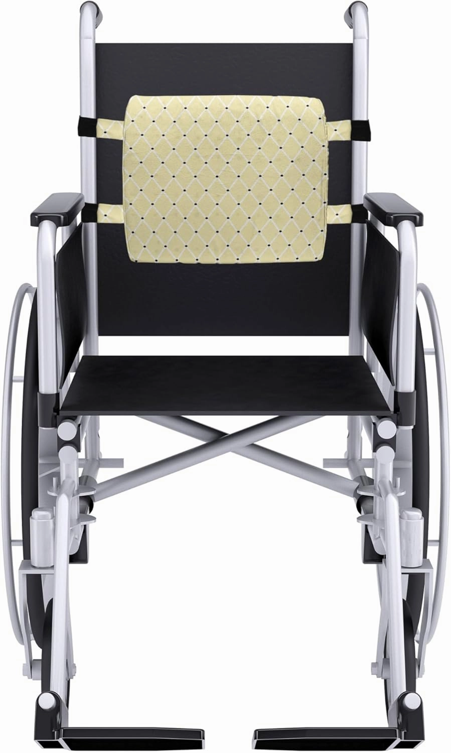Lunarable Ivory Lumbar Back Support Pillow, Rectangular Shaped Image Connected with Polka Dots and Bold Lines Art, High Density Foam for Office Chairs Car Seats, 14" x 13", Beige Black and White