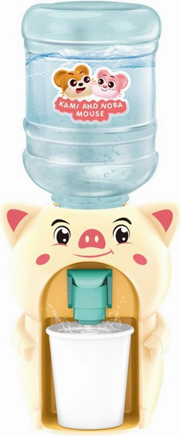LUOZZY 2 Pcs Mini Water Dispenser Toy for Kids - Simulation Animal Water Machine Dollhouse Toy (Rabbit Pig)