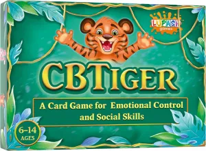 Lupash Games CBTiger-Therapy Games for Kids - Created by a Professional Therapist - High Grade Cardboard - Develop Social Skills - Practice Emotional Awareness - Improves Anger Control -for Counselors