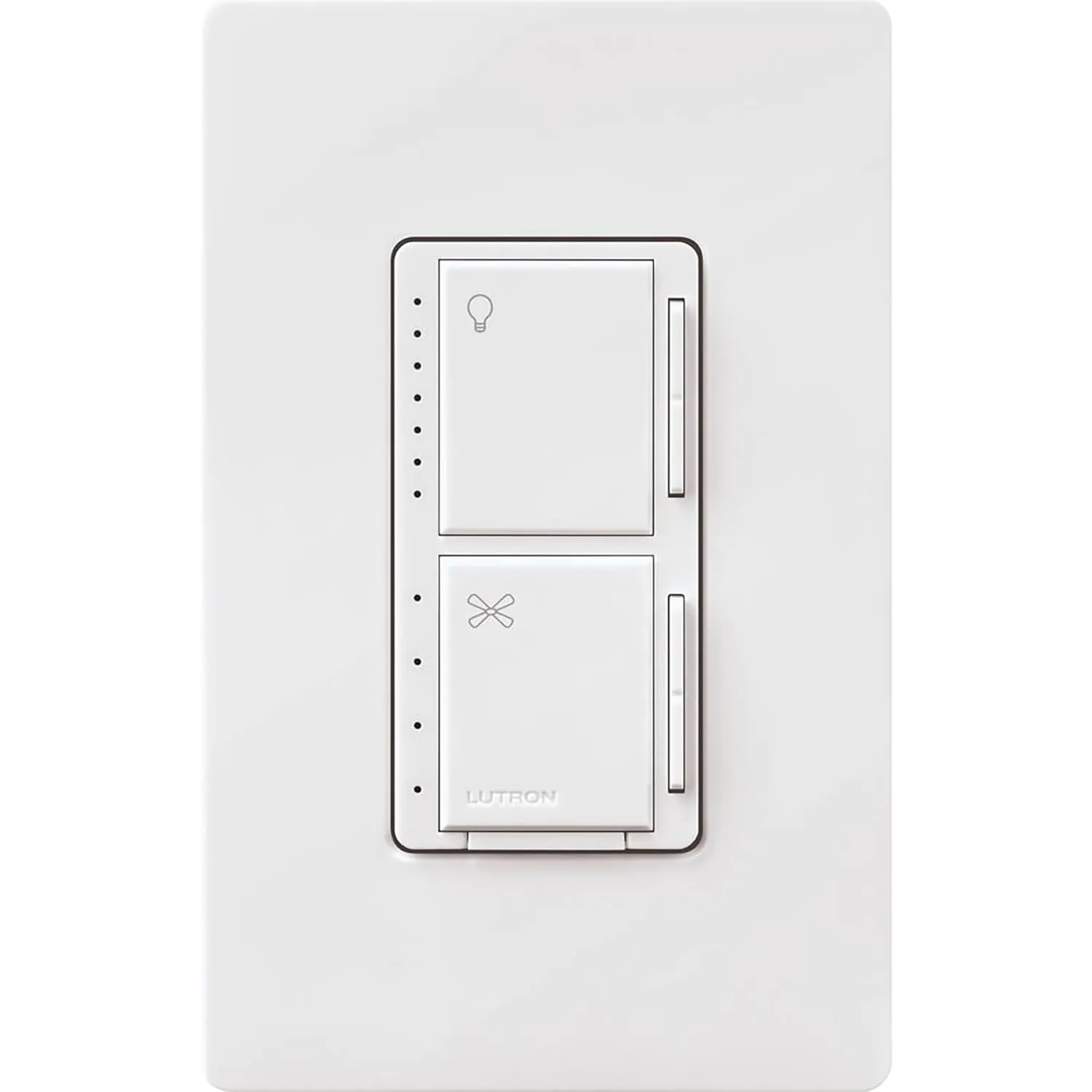 Lutron Maestro Fan Control and Light Dimmer for Dimmable LEDs, Incandescent, and Halogen Bulbs, Single-Pole, MACL-LFQ-WH, White (3-Pack)