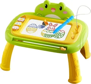 Magnetic Drawing Board for Kids with Magnetic Stamps Colorful Erasable Doodle Board Kid Educational Preschool Classroom Birthday Gift Toddler Toys for 3   Years Old Kids Frog Shape