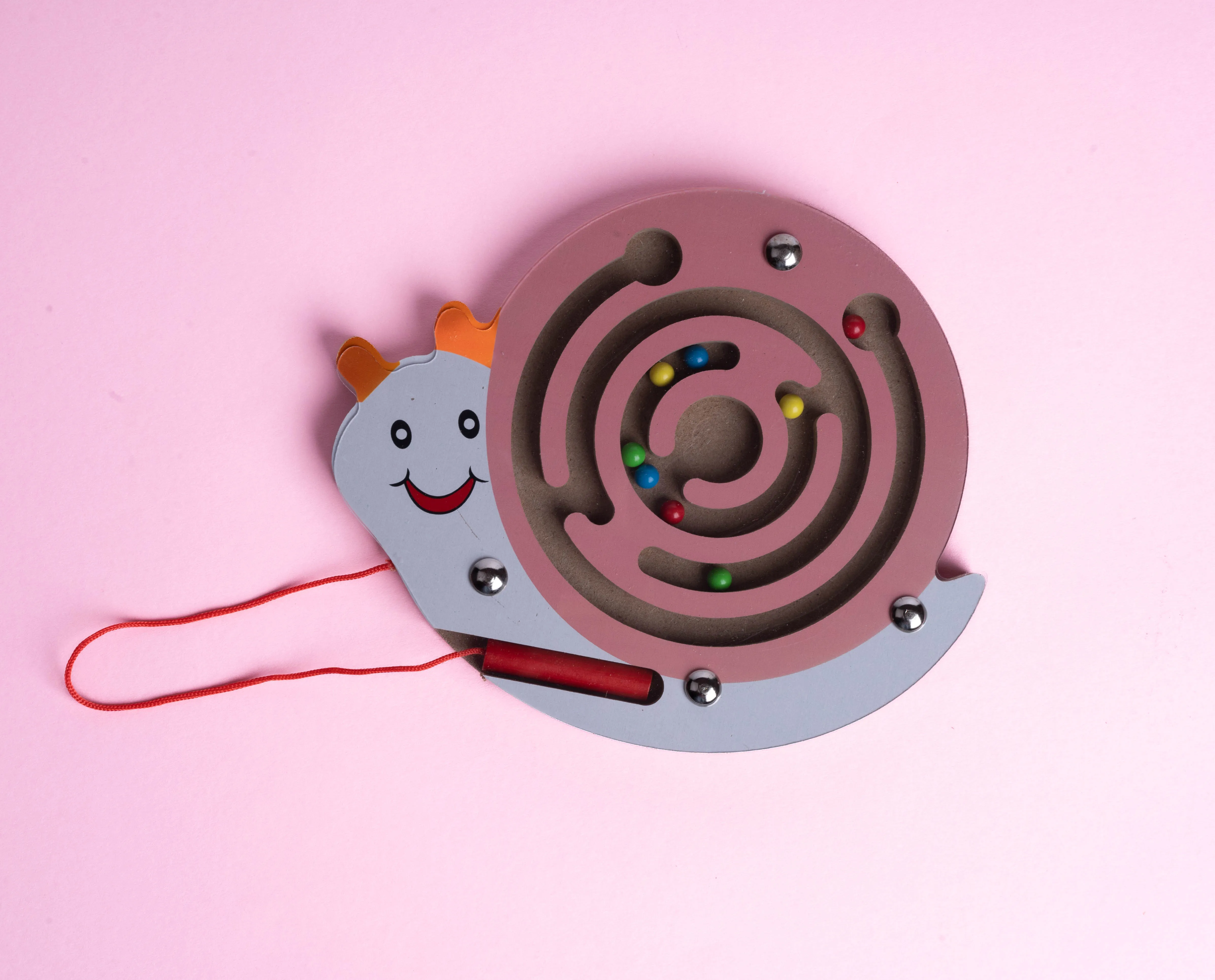 Magnetic wooden maze