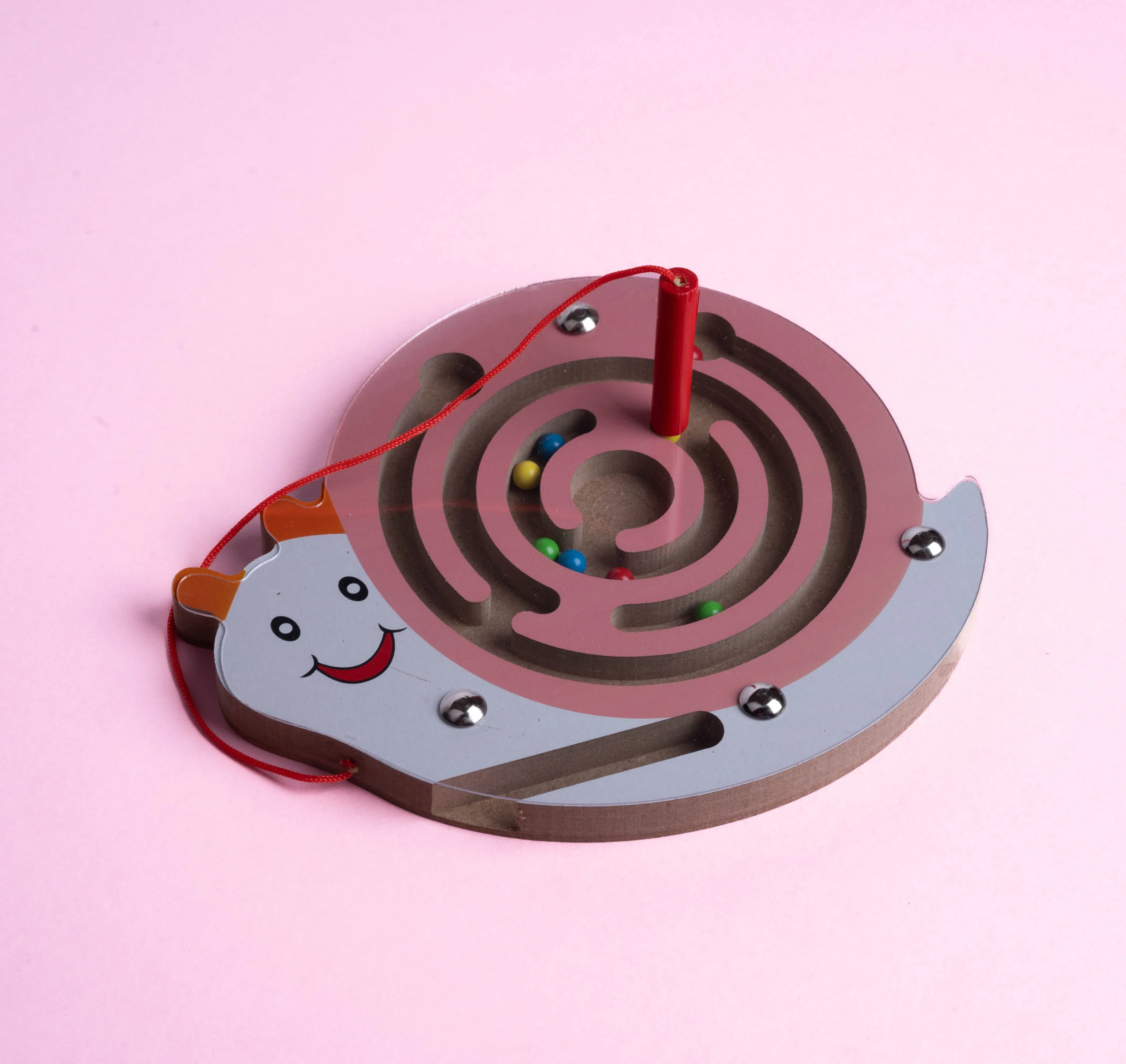 Magnetic wooden maze