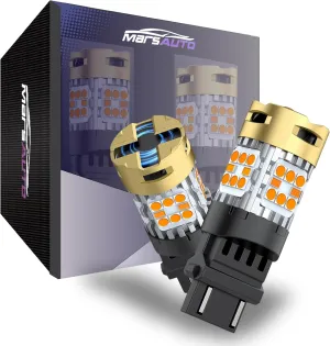 Marsauto LED Turn Signal Light Bulbs, 3157 LED Bulbs Amber Anti Hyper Flashing For 3157 3057 3155 3357 3457 4157 3056 3456 4156 3156 3157A 3157NA 4157NA 4057 T25 Bulbs Base, 2PCS