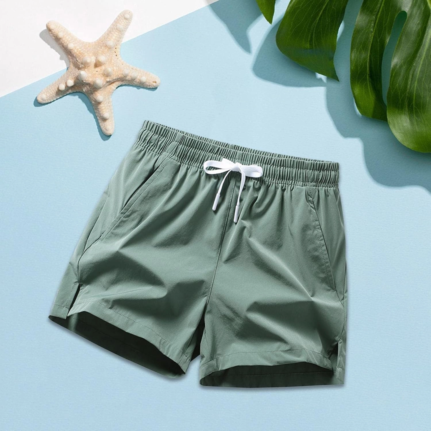 Men's Swim Trunks Quick Dry Beach Vacation Shorts Board Swimming Casual Cruise Swimwear Bathing Suit with Pocket