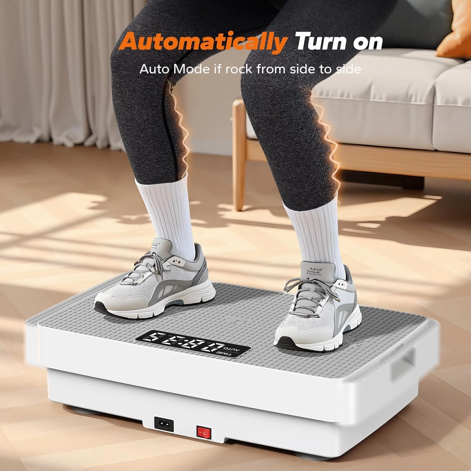 MERACH Vibration Plate Exercise Machine, Mini Vibrating Plate Machine for Women Men, Full Body Vibration Platform, Exercise Equipment for Home