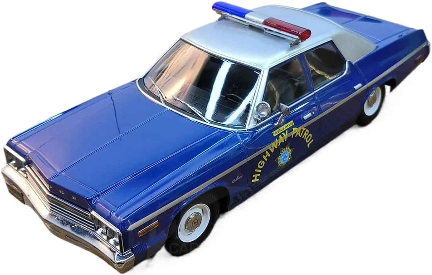 Metal Car Model 1:18 for Dodge Chrysler Monaco 1974 Highway Patrol Alloy Car Model Classic Vehicle Collection Die Cast Vehicles