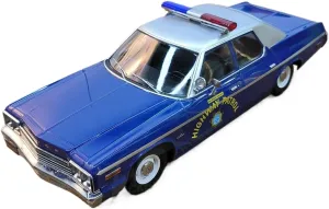 Metal Car Model 1:18 for Dodge Chrysler Monaco 1974 Highway Patrol Alloy Car Model Classic Vehicle Collection Die Cast Vehicles
