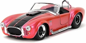 Metal Die Cast Toy Cars 1:24 for Shelby Cobra 427 S/C 1965 Diecasts Metal Miniature Scale Model Car Adult Scene Decoration Pink for Home Or Office Décor