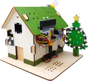 Microbit Smart Home Kit for Microbit V1 and V2,STEM Education Kit with Online Tutorial(Without Micro:bit and AAA Battery),Green