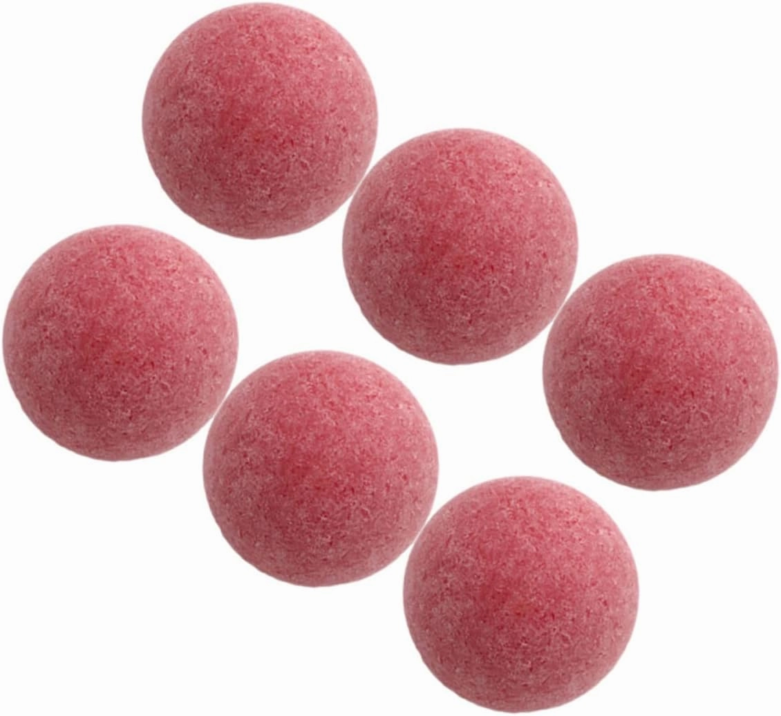 Mikikit 12Pcs Replacement Table Soccer Balls Durable Red Foosballs for Tabletop Games for Game Rooms Easy to Track Compatible with Foosball Tables
