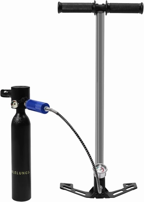 Mini Air Scuba Tank Diving Kit, 0.53QT Mini Diving Tank, Scuba Tank with Built-In Three-Layer Oil-Water Separation Filter and Waterproof Pressure Gauge, for Underwater Exploration Outdoor Tourism
