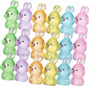 Mini Bunny Ornaments Rabbit Resin Decoration Luminous Mini Resin Bunnies