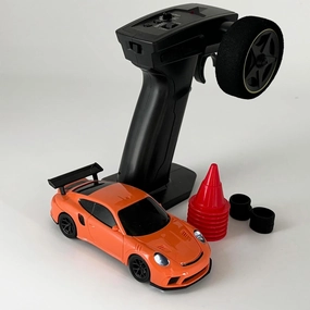 Mini RC Drift Car with Gyro 1/43 Scale Remote Control Drift Car 4WD Race Model Indoor with ESP Gyroscope 2.4GHz Proportional Throttle Steering Drifting Hobby RC Toy for Adult