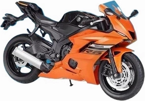 Mini Simulation Motorcycle Toys 1:12 for Yamaha YZF-R6 Alloy Racing Car Model Series Children's Toys Gifts Adult for Boys(Orange)