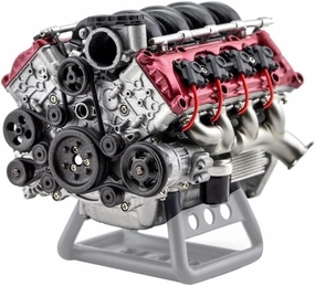 Mini V8 Engine Model Kit That Runs, MAD 3D Printing Resin Simulated Dynamic Work Internal Combustion Engine Model for AX90104 SCX10Ⅱ Capra VS4-10 Pro/Ultra Engine Model Car