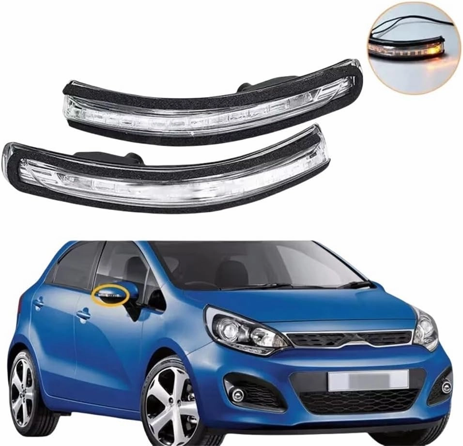 Mirror Turn Signal Light Car Rearview Mirror LED Turn Signal Light Mirror Indicator Lamp Flashing Light for Rio 2012-2016 87624-1W000