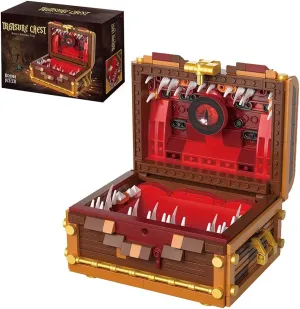 MOC Chest Monster Dragons & Treasures Building Block Set,Dragons Board Game Mimic Treasure Chest Monster Building Block Model Toy for Adult,Collection Toy Gifts for Game Fans (531 pcs)