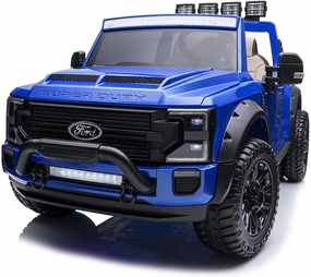 Moderno Kids Ford F450 2 Seater 24V Power Children Ride-On Car Truck with R/C Parental Remote Control   EVA Foam Rubber Wheels   Leather Seat   Bluetooth MP3 FM Radio Music Player   LED Light