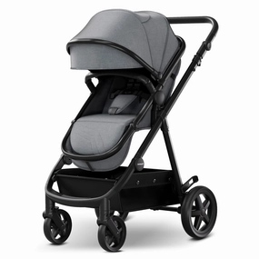 Mompush Meteor2 Baby Stroller 2-in-1 with Bassinet Mode, Compatible with Infant Car Seat Adapter Included, Full-Size Bassinet Strollers for Family Outings